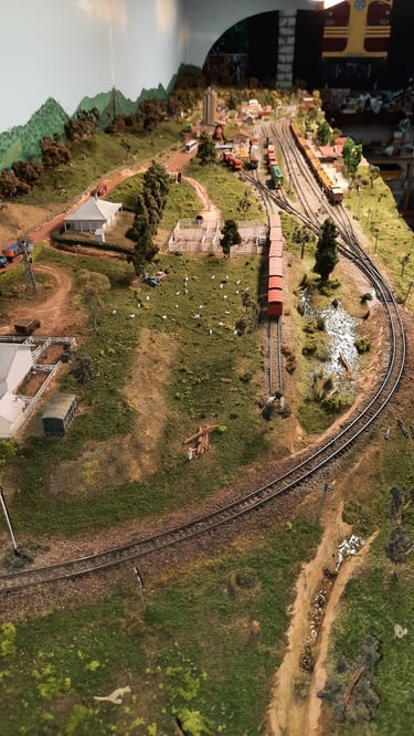 Arial view of Widgeree yard and surrounding township 
