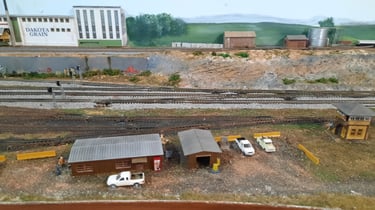 Industries in Jeffery with Frank Grace yard offices in the foreground.
