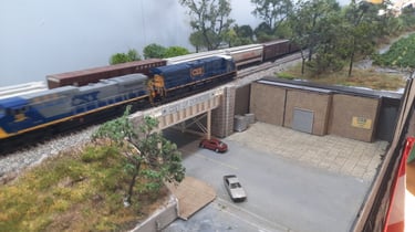 Trains meet as caught at the Dee Why exhibition