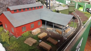 The sawmill at Banks timber yard