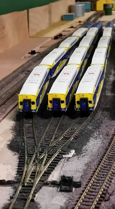 BART passenger trains at Idaho Falls