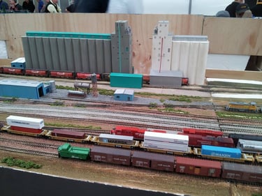 The grain silos at the main yard on Moose Jaw