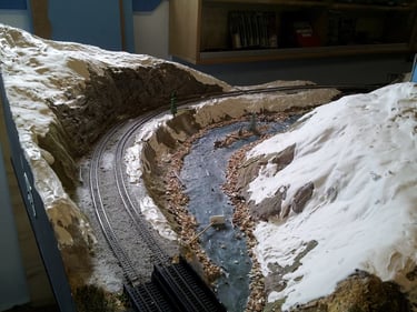 Moose Jaw - a change of season with snow being added to the layout