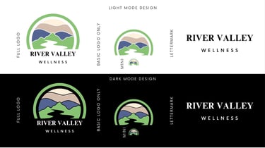 River Valley Wellness Style Guide logo display
