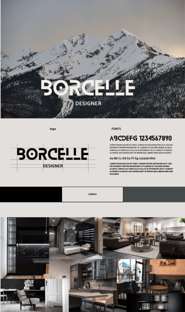 a one page style guide for an alpine company