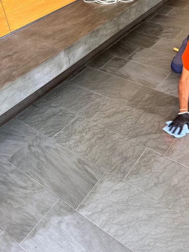 applying colour enhancing sealer