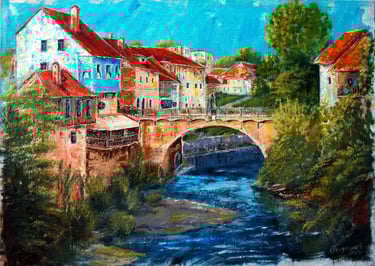"Old Europe. Slovenia" Canvas, oil, 20" x 28" (50 x 70 cm) 480$