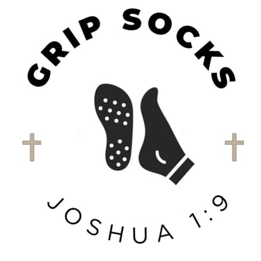 Grip Socks Joshua 1:9 logo