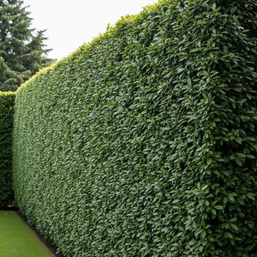 Seto formal de prunus lusitanica elegancia y perfección