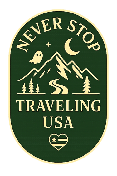 Never Stop Traveling USA logo