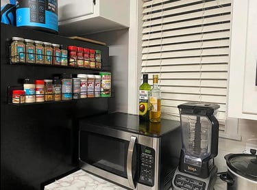 cooking with magnetic spice rack for refrigerator in small kitchen