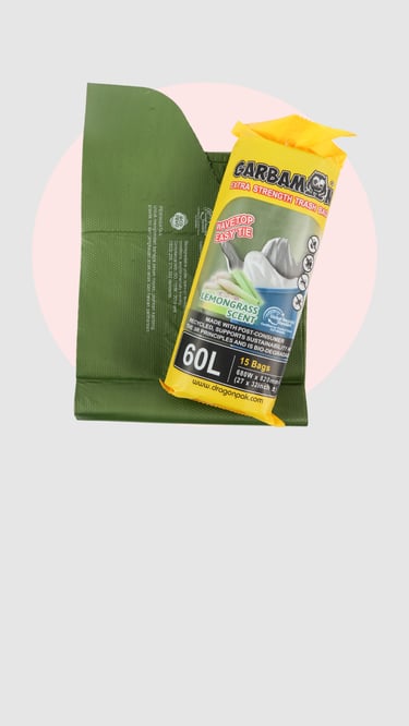 Kantong Sampah Premium Wangi Garbamon PACKBAG ID 60L