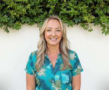 The Plant Lady founder in a Southwest Florida garden