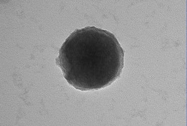 Electron micrograph of liposome vitamin C