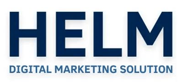 HELM Digital Marketing Solution Logo u svetlo i tamno plavim nijansama