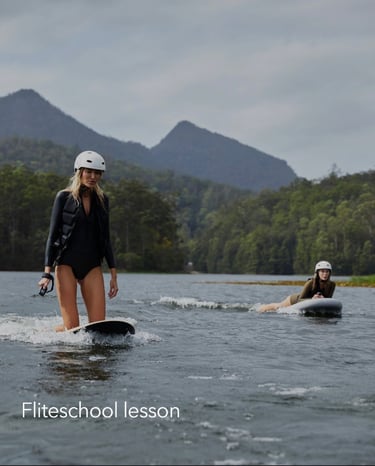 woman doing the lesson with efly 