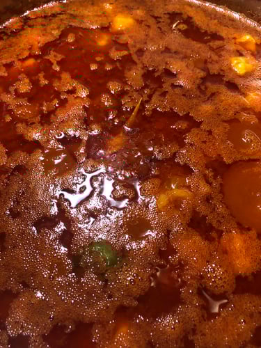 Hot Sauce Pot, Simmering