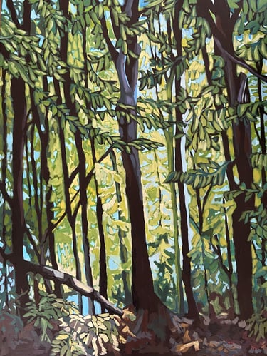 A painting capturing the beauty of the Monarch Trail in Ontario