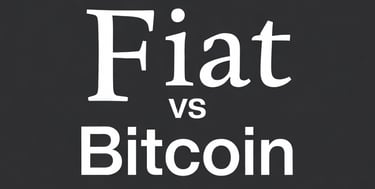 Fiat vs. Bitcoin logo