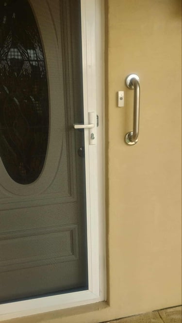 Grab rail at front door