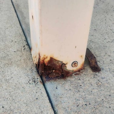 Rusted Patio post