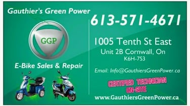 Gauthier's Green Power Scooter's logo