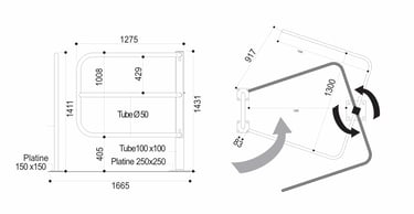 Barrière sélective tournante plan