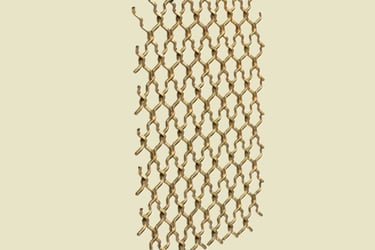 Grillage ondulé double maille losange fil carré laiton