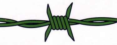 ronce barbelé type dure plasitifié vert