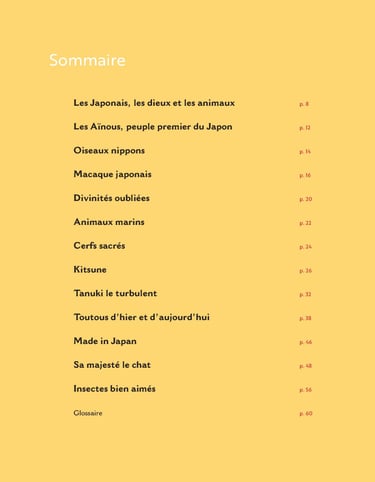 Sommaire du documentaire Animaux du Japon
