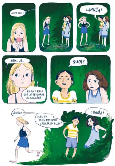 Une planche de la BD L'année où je suis devenue ado