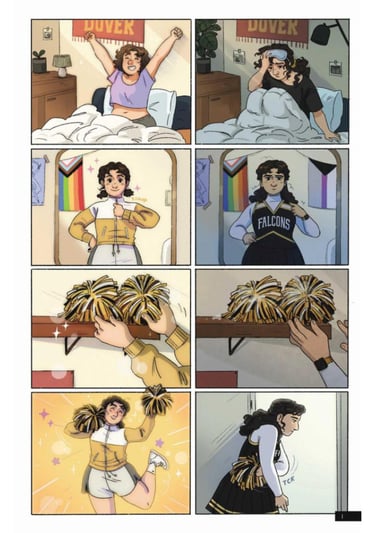 Planche 1 de la BD Arden High 2 : La Reine Cheer