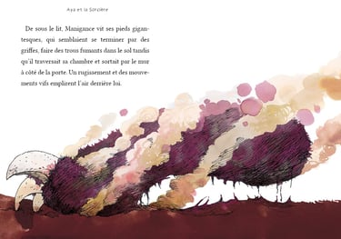 Autre page double de l'album Aya et la sorcière