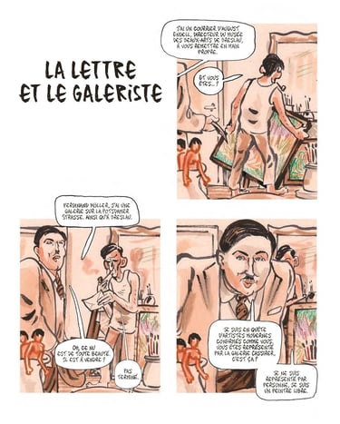 Une autre planche de la BD Deux filles nues