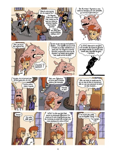 Planche 8 du tome 3 de la BD Elliott au collège