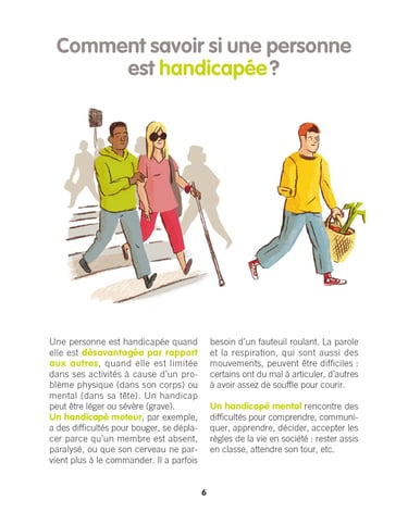 Page 6 du documentaire Le petit livre pour mieux comprendre le handicap