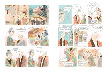Double planche de la BD La montagne entre nous