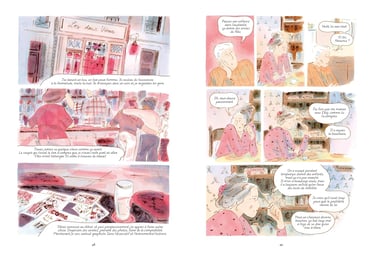 Double planche de la BD La montagne entre nous