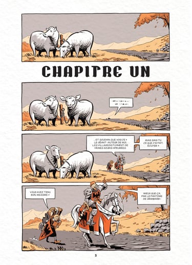 Planche 5 du tome 1 de la BD L'écuyer et son chevalier