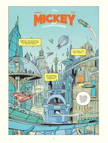 Une planche de la BD Mickey contre l'alliance maléfique