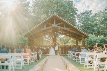 light and airy outdoor ceremony