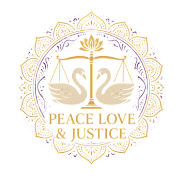 Peace Love & Justice logo