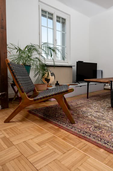 mise en valeur du mobilier dans un appartement ancien