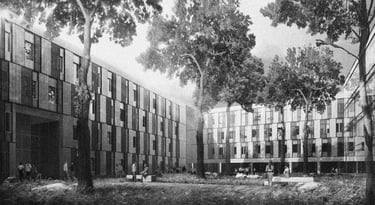 Courtyard BUCT Laboratory Building Beijing China Academic Institution University by NBBJ