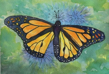 Watercolor of a butterfly