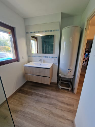 meuble salle de bain avec mirroir
