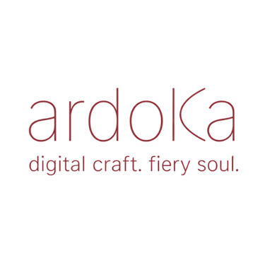 ARDOka. Digital craft. Fiery soul. logo