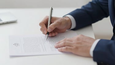 Professional handshake between a consultant and a client, emphasizing the 'Nexo' or connection, clean and corporate style.