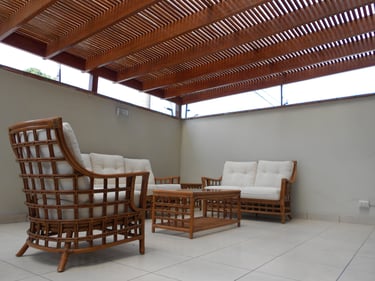 Pérgola residencial de madera con diseño moderno - Proyecto de ACF Diseño y Construcción