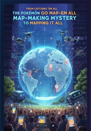 bunch of kids taking a picture of a world hologram